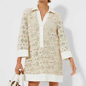 Tuckernuck Tan Crochet Collier Dress